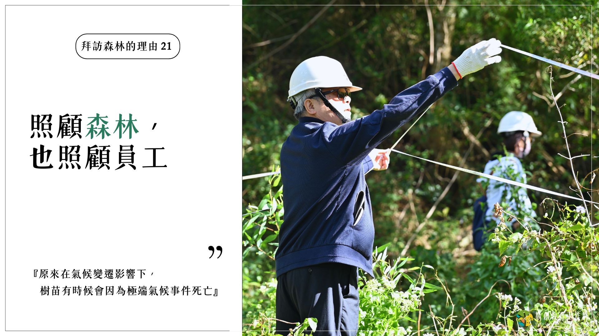 【拜訪森林的理由21－照顧森林，也照顧員工】
